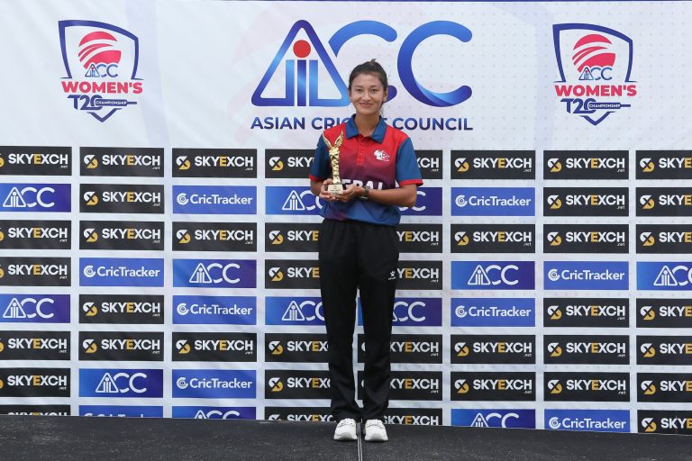 Ashmina Karmacharya celebartes with Nepal Women Team