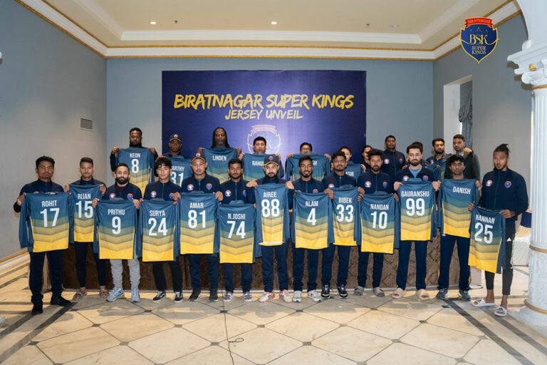 Biratnagar Super Kings unveils Jersey. Photo: BSK/Facebook