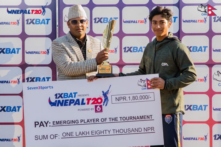 Surya Tamang adjudged Emerging Player of Nepal T20 League 2022/23