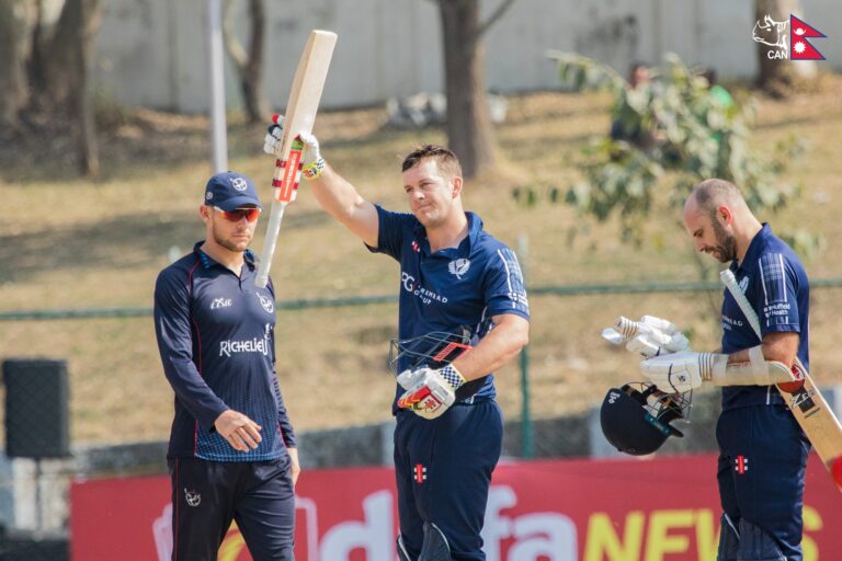 George Munsey hit the maiden ODI century against Namibia. Photo: CAN