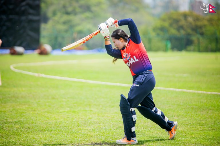 Rubina Chhetri batting drill