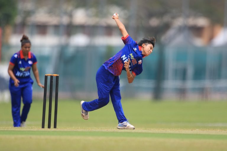 Kabita Kunwar bowling