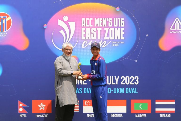 Santosh Yadav was adjudged player of the series of ACC Men's east zone cup