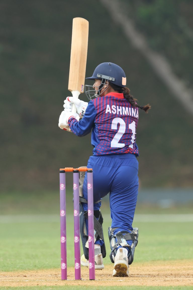 Ashmina Karmacharya batting