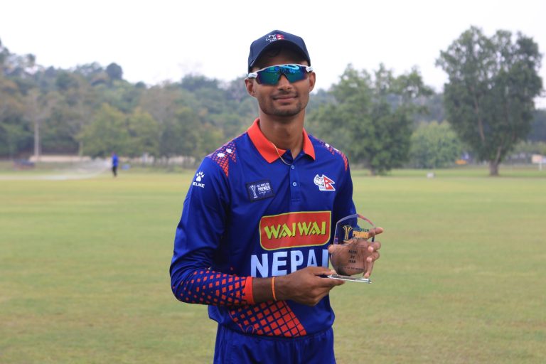 Dev Khanal receives a POTM