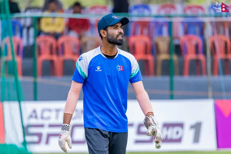 Anil Sah keeping