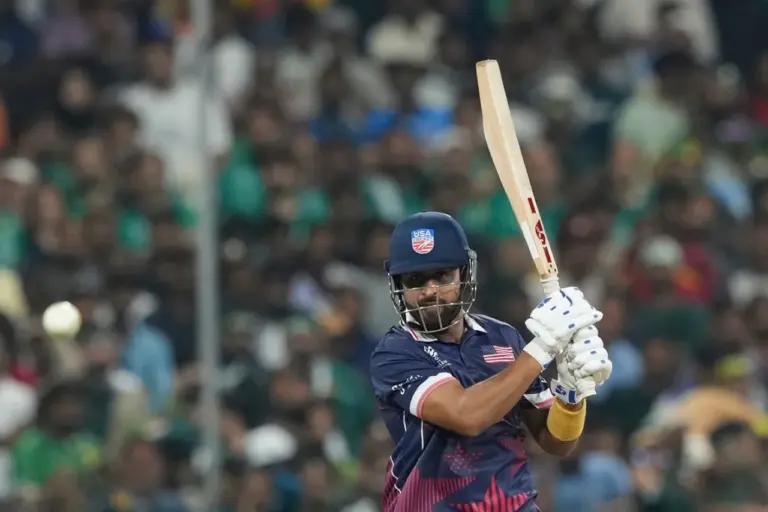 Shubham Ranjane's half-century went in vain, Pakistan vs USA, Men's T20 World Cup, Colombo, February 10, 2026. Photo: ICC/Getty Images