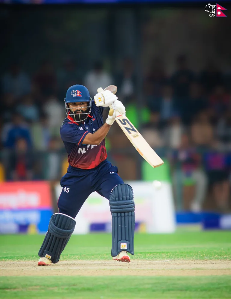 Dipendra Singh Airee batting against UAE