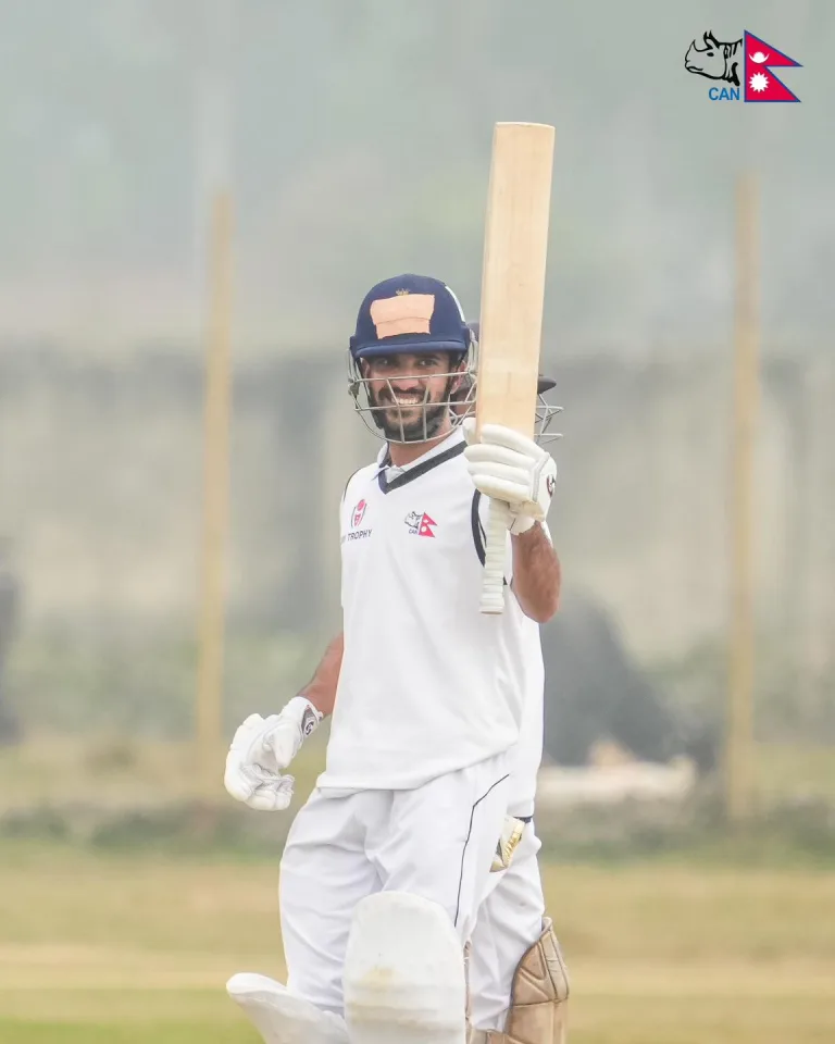 Basir Ahamad lifts his bat