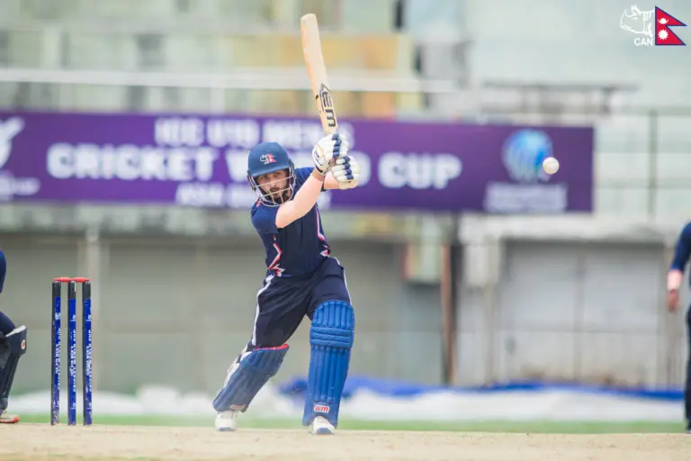 Bhim Sharki batting