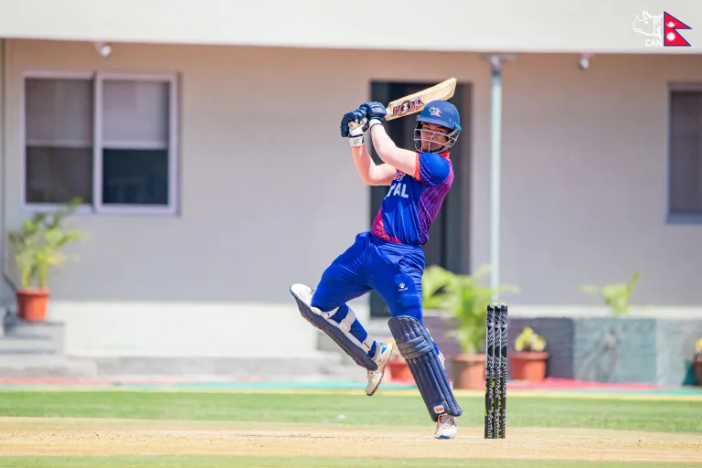 Kushal Malla batting