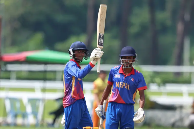 1st July 2025, STC Oval, Kuala Lumpur .
ACC U16 Men East Zone Cup 2025.
Match 20 between Bhutan and Nepal. (Photo by Vincent Phoon for Asian Cricket Council)