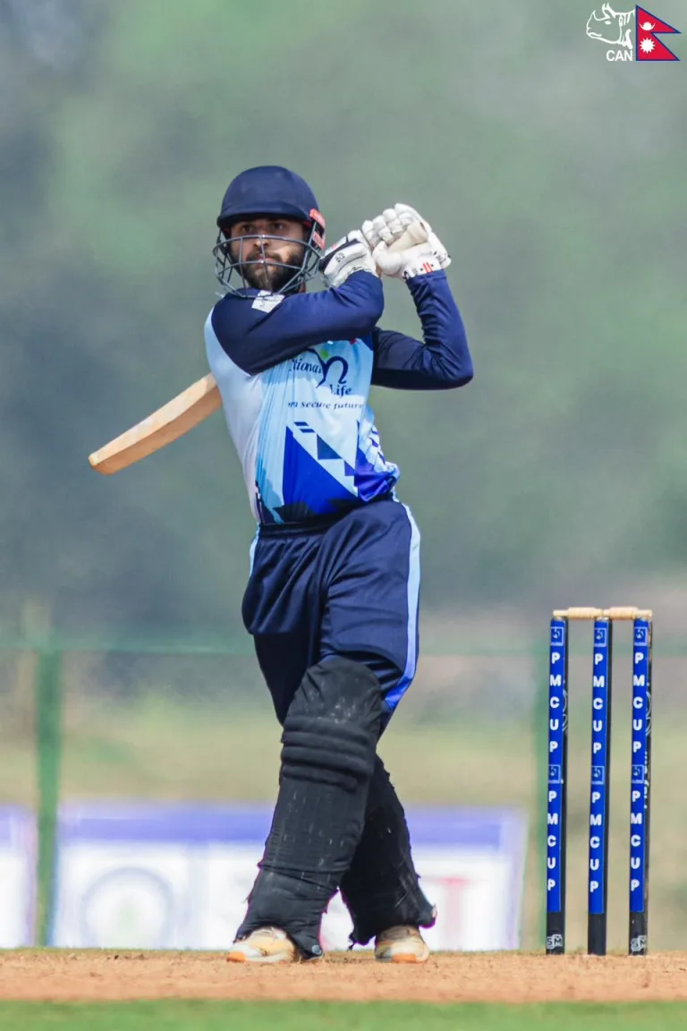 Shubh Kansakar bats