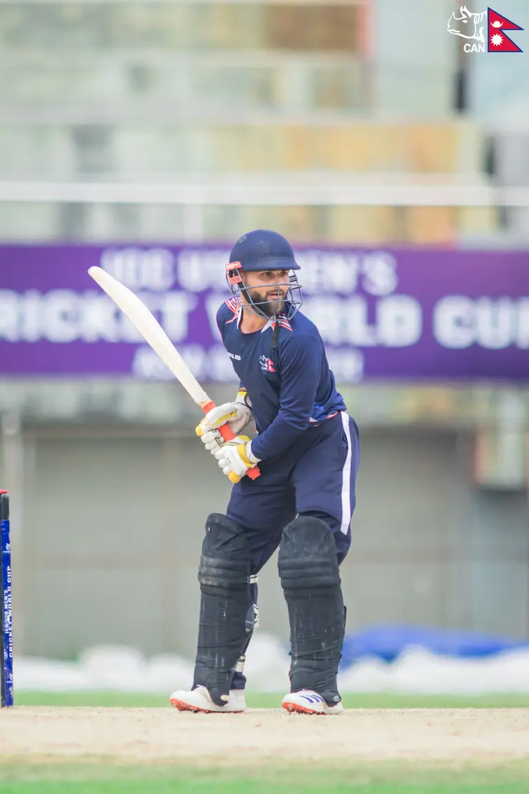 Shubh Kansakar batting stance