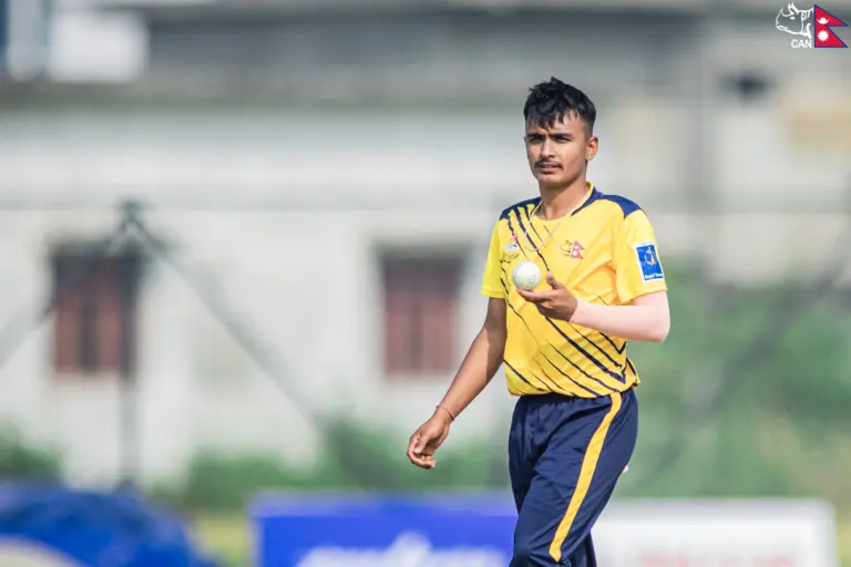 Subash Bhandari bowls