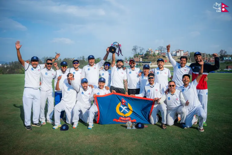 Nepal Police Club celebrating Championship title