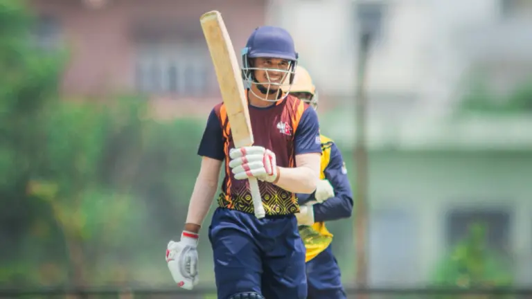Santosh Yadav led the Lumbini's innings with 82 off 77 balls, hitting nine fours and a six. Photo: CAN